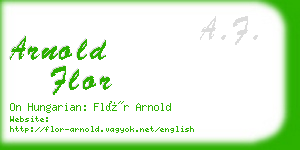 arnold flor business card